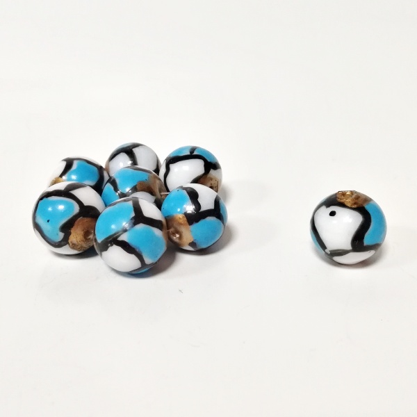 Margele ceramice rotunde 12mm, pictate